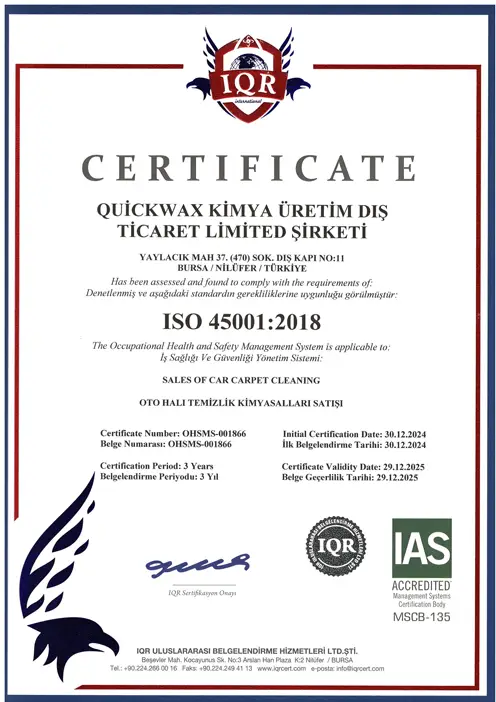İso 45001 Sertifikası